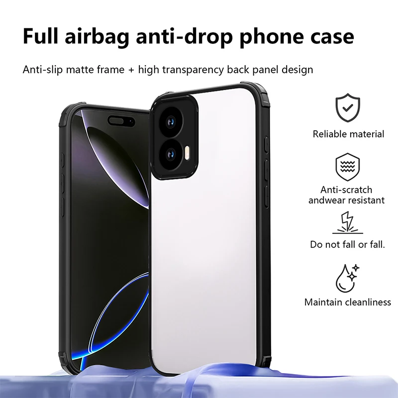 Thick Shockproof Silicone Transparent Phone Case - Anti-Fall Clear Cover