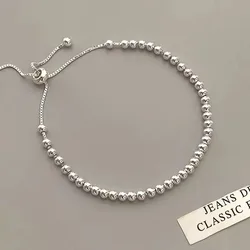 Elegant Sterling Silver Double Layer Bracelet with Irregular Knot Design (Bracelet5)