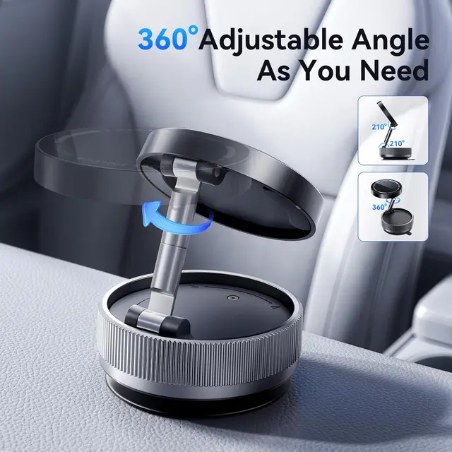 Supporto Magnetico Telefono Ad Aspirazione - 2025, Per Auto, Palestra, Doccia, Nero, Universale - Foto 11