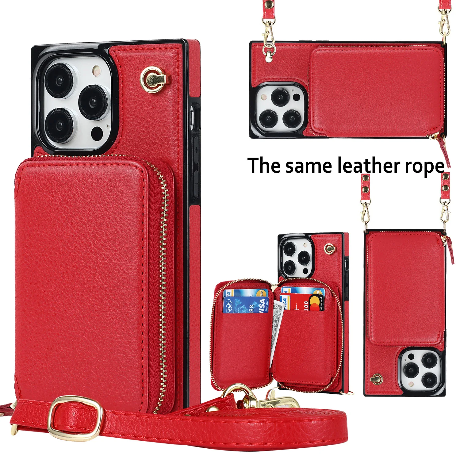 iPhone XR Leather Flip Case Cover,iPhone XR Zipper Wallet Case for Women and Men, Dteck [14 Card Holder][Zipper][Magnetic Detachable] Wallet Folio