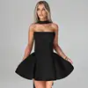 Avrilyaan-Robe trapèze sexy dos nu pour femme, robe de soirée élégante, sans bretelles, batterie, mini, éducatif, été, 2025