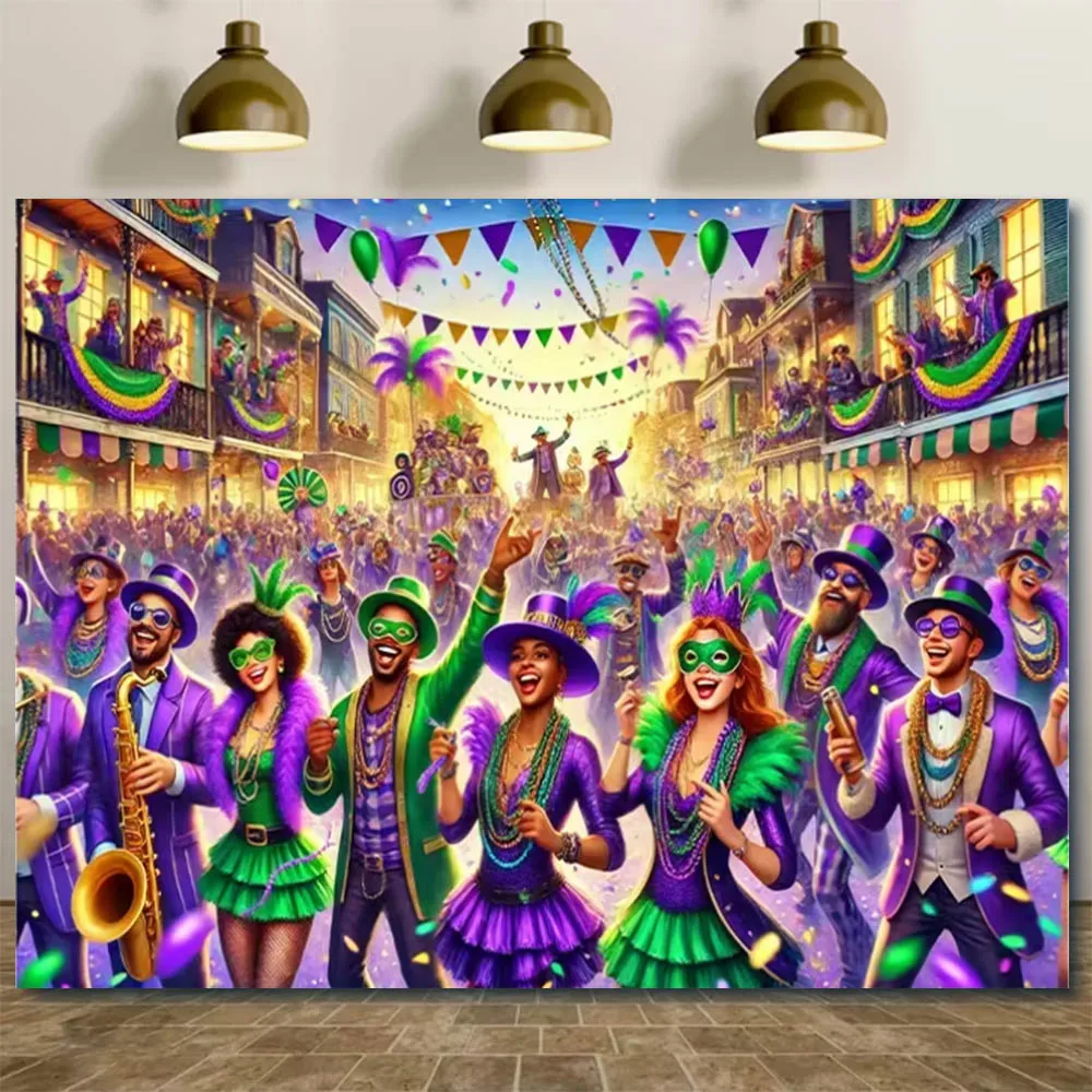 Karneval Party Maske Thema Foto Hintergrund Banner Bolivien Brasilien Karneval Feder Tanz Papagei Hintergrund Festival Supplie KidGift – Detail 4