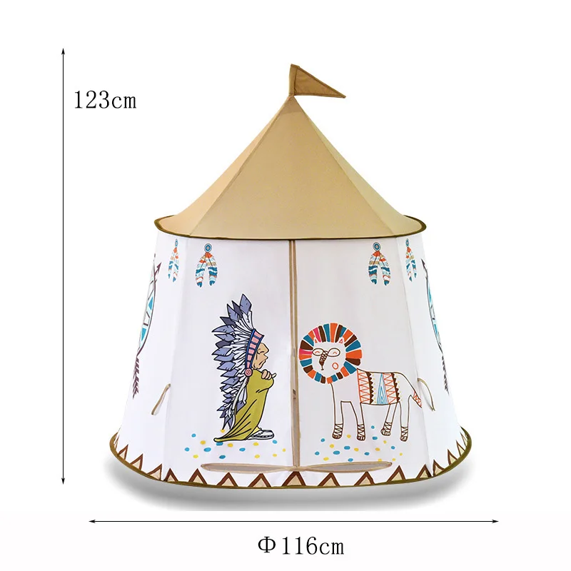 Portable Children's Tent Indian Yurt Large Play House Ocean Ball Pool Indoor Outdoor Child Tent Little House Princess Castles 6