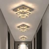 Crystal Flush Mount Ceiling Light Fixtures LED Round Square Chandelier Light Fixture Ceiling Lamp for Kitchen Hallway Foyer 1