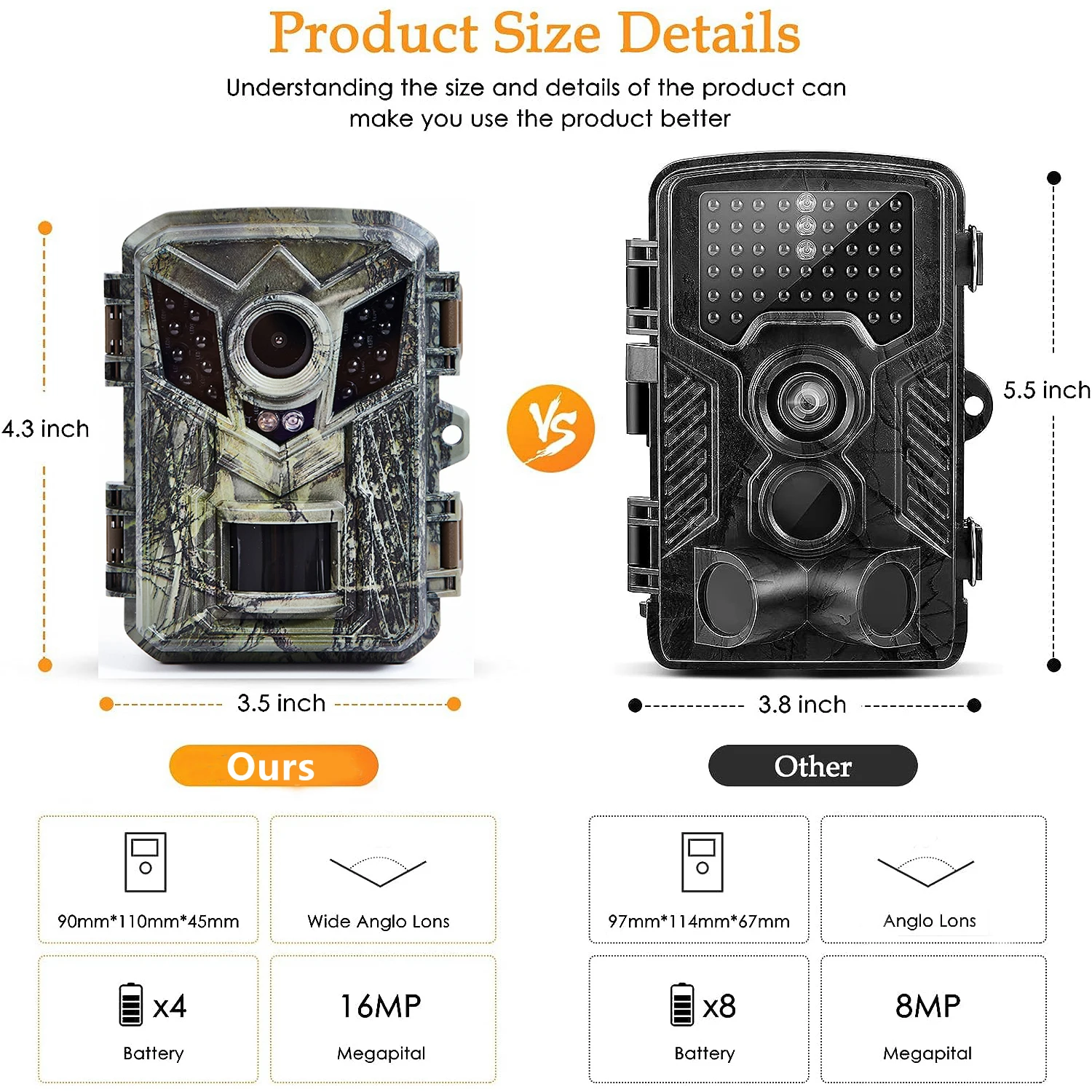 Hunting Trail Camera DL006 Mini 16MP 1080P HD Wild Trail Infrared Night Vision Outdoor Motion Activated Trigger Scouting Photo Traps