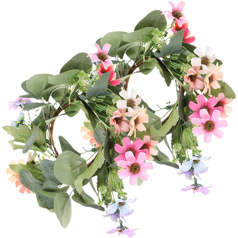 

Birthday Wedding Spring Candle Rings Candle Rings Wreaths Candle Rings Flower Candle Wreaths Rings Table Centerpiece