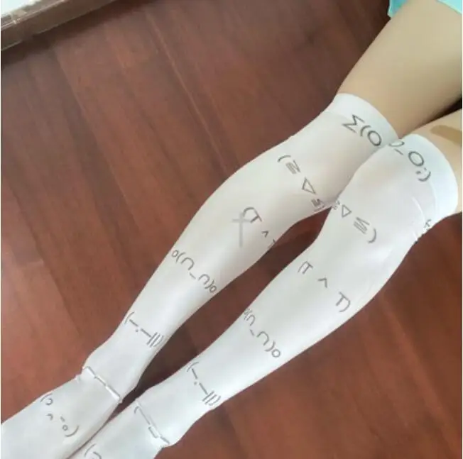 New Y2K Printing Above Knee Socks Fashion Girl Woman Sexy Soft Velvet Stockings Japanese Style Harajuku Socks for Women