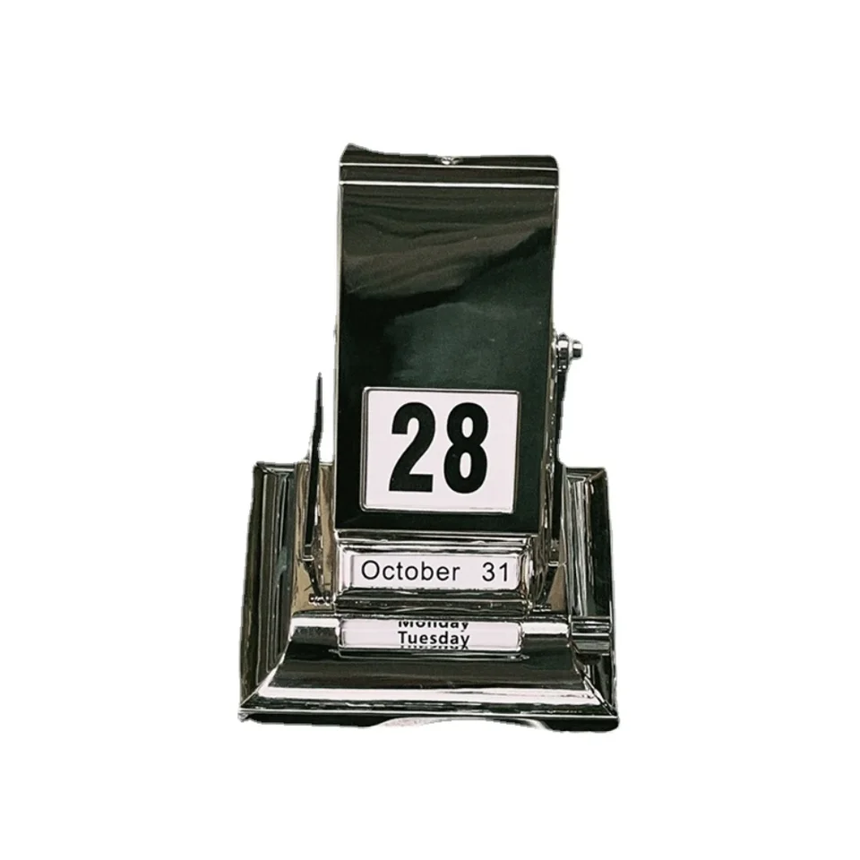 クリエイティブ木製惑星型回転式卓上永久カレンダー ヴィンテージスタイル ホームデコレーション 装飾アクセサリー 回転式金属カレンダー、シンプルなデスク  アクセサリー、永久カレンダーの装飾、高品質 - AliExpress 【vintage】金属製永久デスクカレンダー