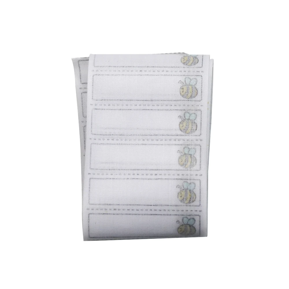Clothing Labels Name Tags Fabric Tags Garment Labels 100pcs/pack Iron-on Bee Pattern Washable Marker Set for Clothes Accessories
