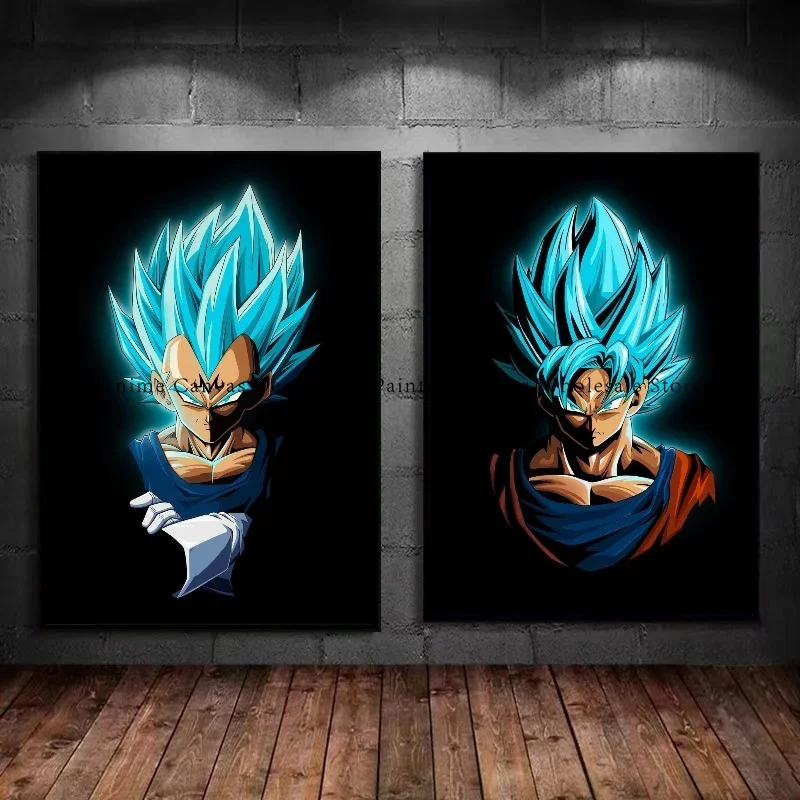 

Canvas Painting Japanese Anime Dragon Ball Painting Character Goku Poster HD Print Wall Living Room Wall Art Decoration Picture