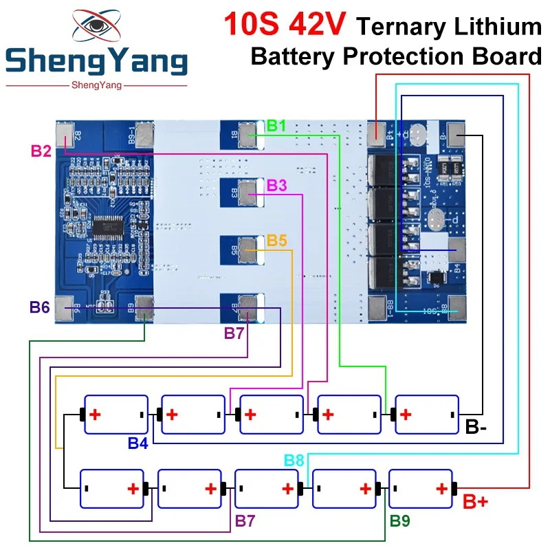 10S 42V 15A BMS Ternäre Lithium 18650 Batterie Schutz Bord TZT Für Segway Batterie Lade Board Mit temperatur Schutz