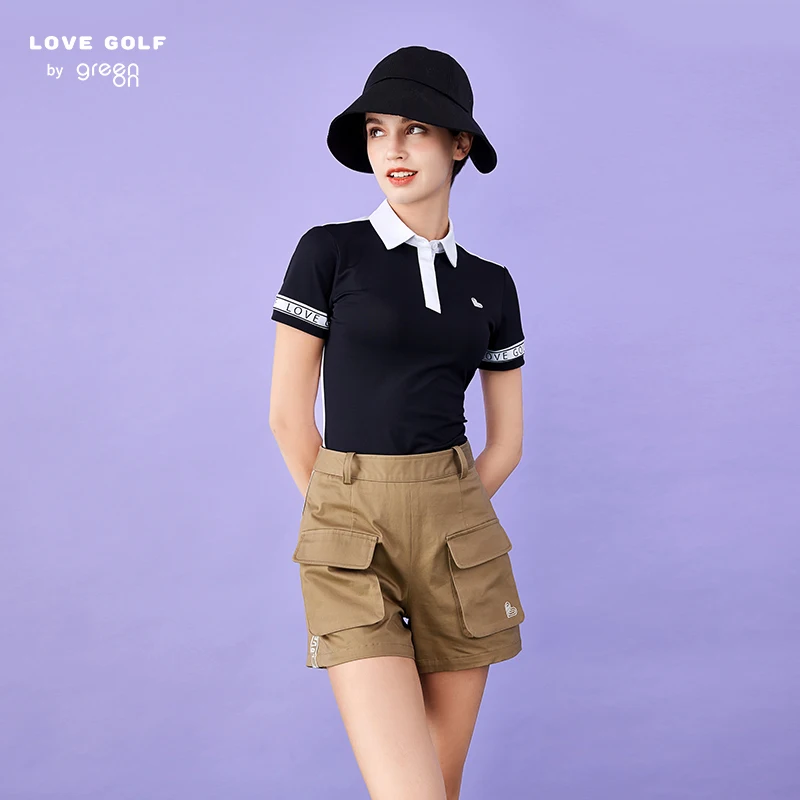 

2023 Women's Short Sleeve Golf T-Shirt Korean Version Ice Silk Slim Comfortable Breathable Outdoor Sports Casual Lady's Clothes