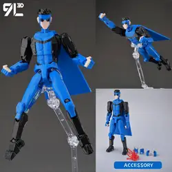 Lucky 13 Invincible Boy Omni Action Figure - 3D Printed Multi - Jointed Poseable Collectible Toy Gift (Mark Black Blue Suit)