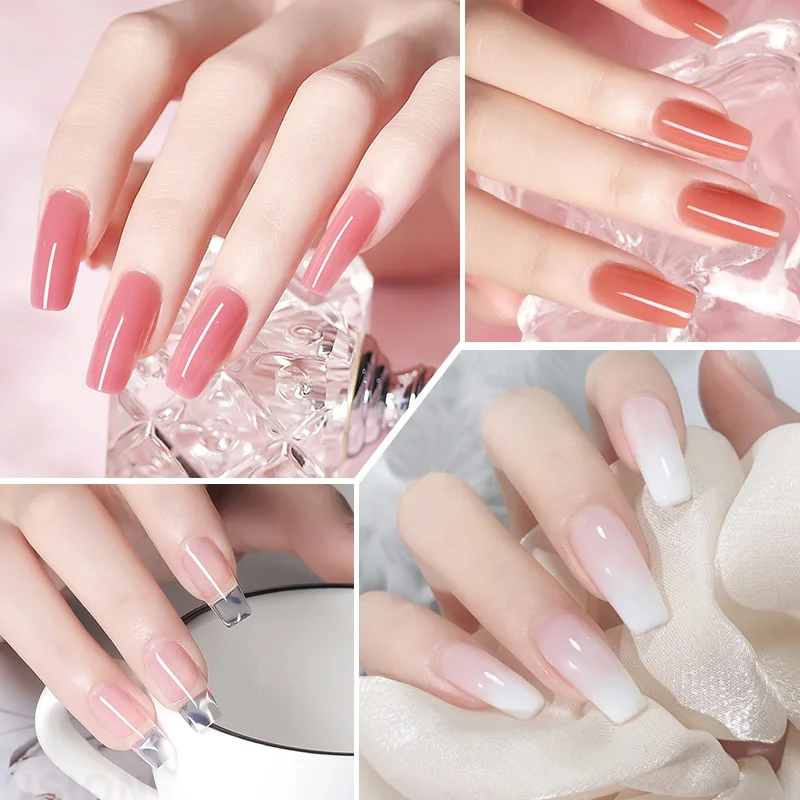 Limegirl Nail Extension UV Gel Set For Finger French Quick Extension Gel Soak Off Nail Art DIY Manicure Gel Varnish Nail Kits 4