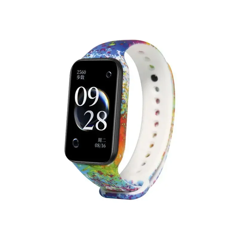 Colorful Printed Silicone Strap for Smartwatch Replacement Bracelet Band