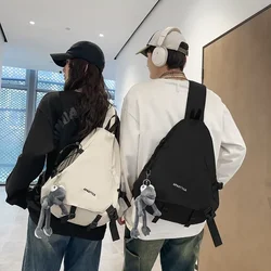 2024 New Chest Bag Men's Crossbody Bag Multi Functional Casual One Shoulder Backpack Large Capacity Couple Style Bolsa