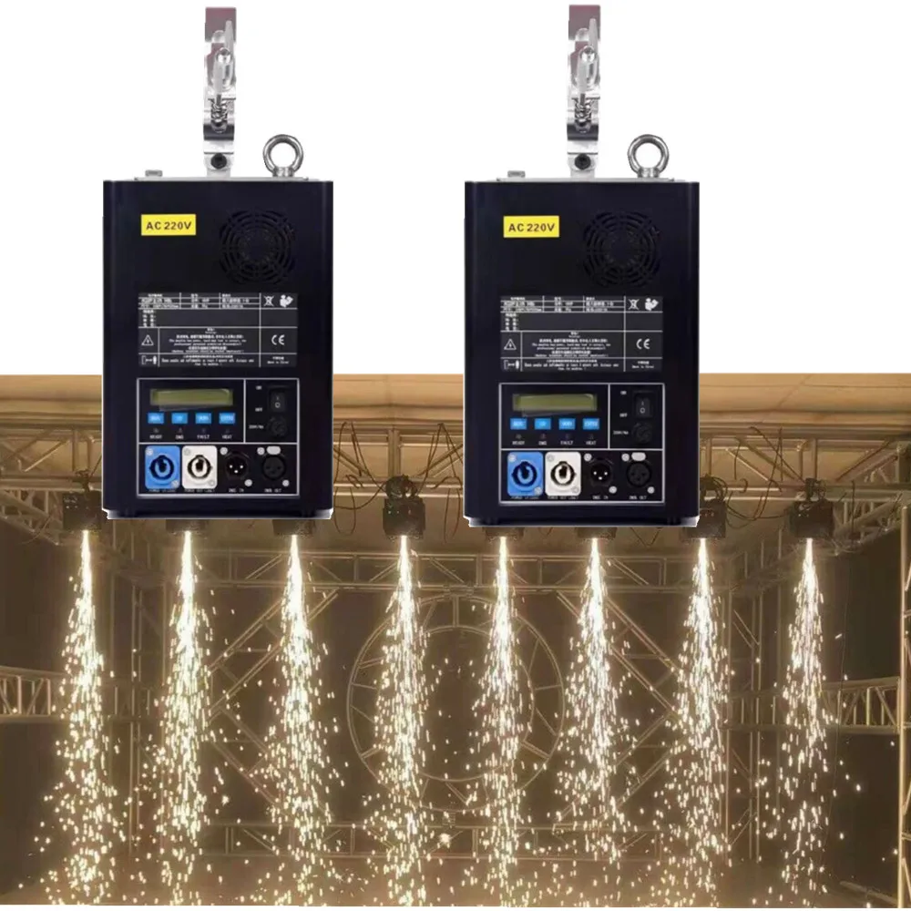 Macchina Sparkular Della Fontana Della Scintilla Fredda Dei Fuochi D'Artificio Della Cascata Di 2 Pezzi 400W