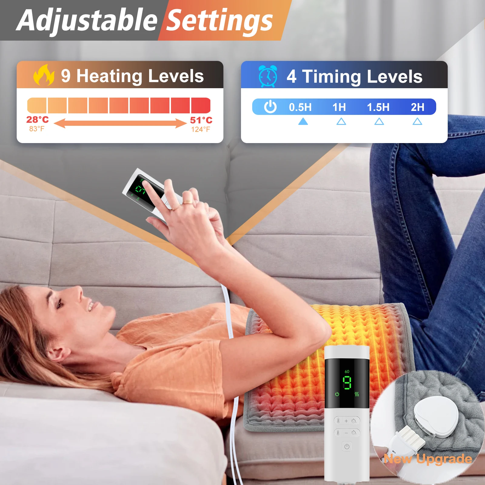 58*29CM Electric Blanket Home Use Multifunctional Heating Pad Graphene Sofa Warming Blanket Washable Thermal Winter Warming Mat