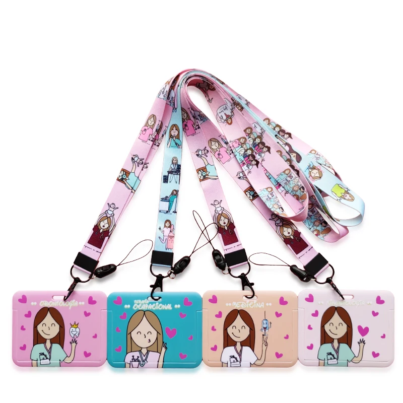 Card Holder ID Card Case ID Card Holder Doctor Nurse Women's Lanyards