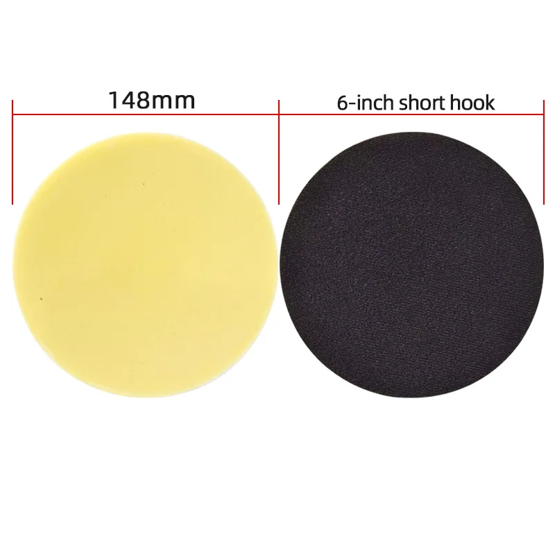 Yellow Cushion Pad 6 Inch 148mm Pneumatic Dry Grinder Sponge Pad Self-adhesive Soft Sandpaper Machine Grinding Disc