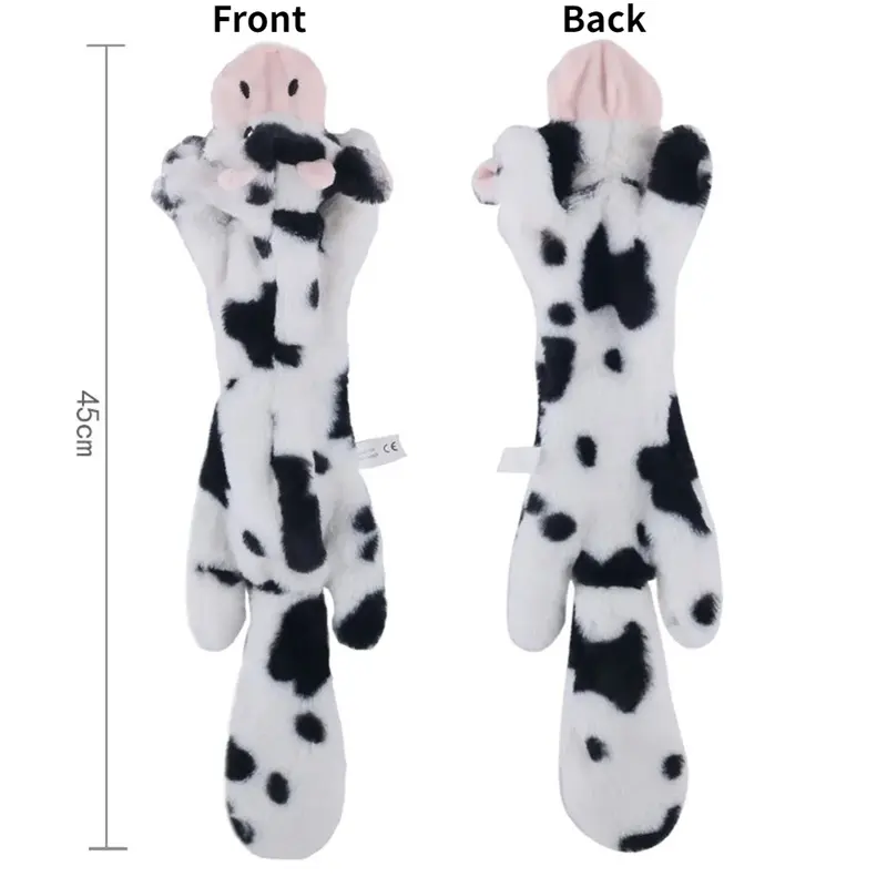 Funny Simulated Animal No Stuffing Dog Toy with Squeakers Durable Stuffingless Plush Squeaky Dog Chew Toy Crinkle Pet Squeak Toy - Image 19