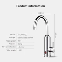 3000W chauffe-eau électrique salle de bains cuisine robinet chauffe-eau sans réservoir robinet électrique coulant avec affichage de la température 6