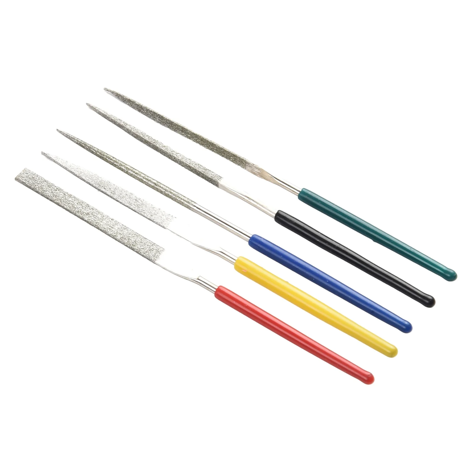 5Pcs Small Diamond Files Needle Set Triangle/Square/Round/Flat/Semicircle File DIY Woodworking Tool For Metal/Deburring