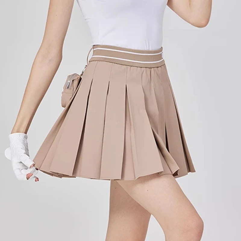 BG New Golf Skirt Women's Spring Summer High Waist Pleated Skort Quick Dry Breathable Tennis Short Dress with Safety Shorts