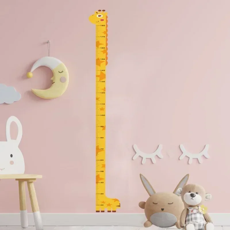Yellow Giraffe Height Chart Sticker Wall Sticker Decor Home Bedroom Classroom Kids Room Decoration