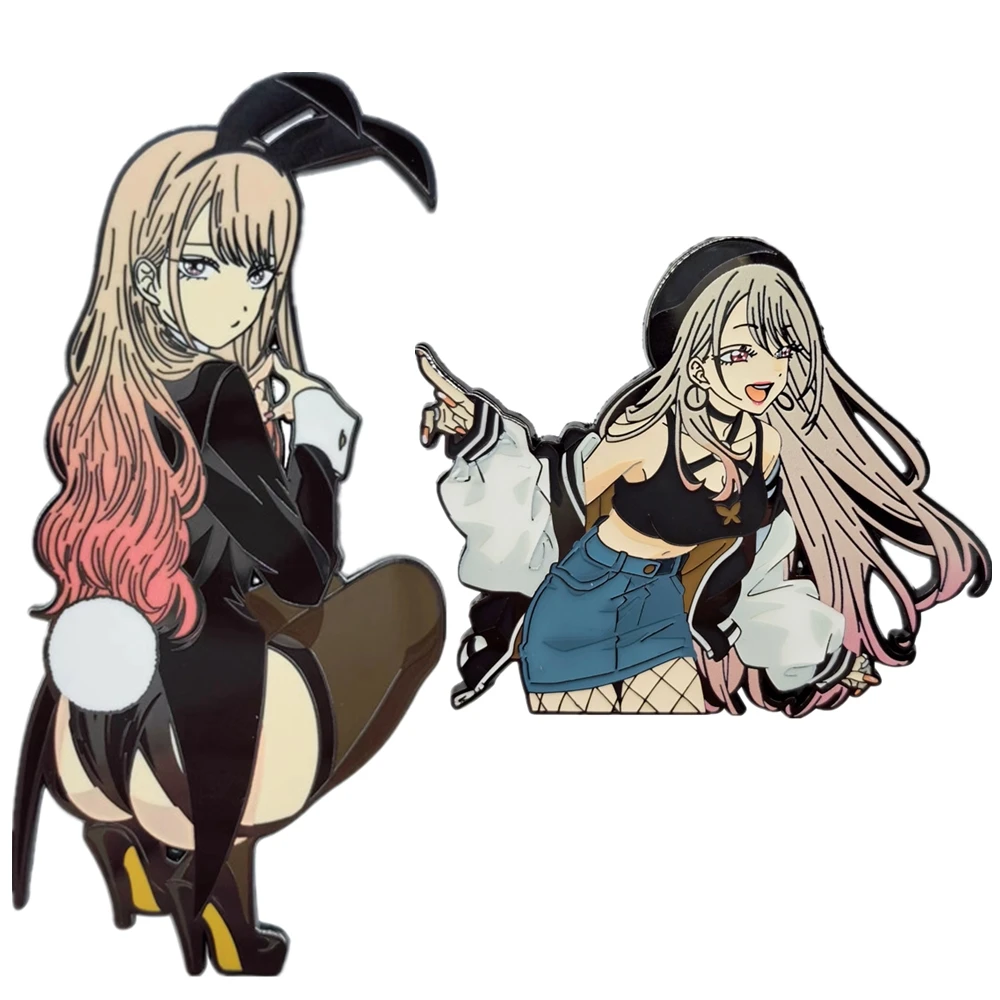 

Аниме Kawaii My Dress-Up Дарлинг Китагава Марин реквизит для косплея металлический значок булавка брошь из сплава