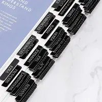 Reposition Laminated Bible Tabs Large Print Stickers Easy to Read and Apply Bible Tabs for Women and Man Black 2