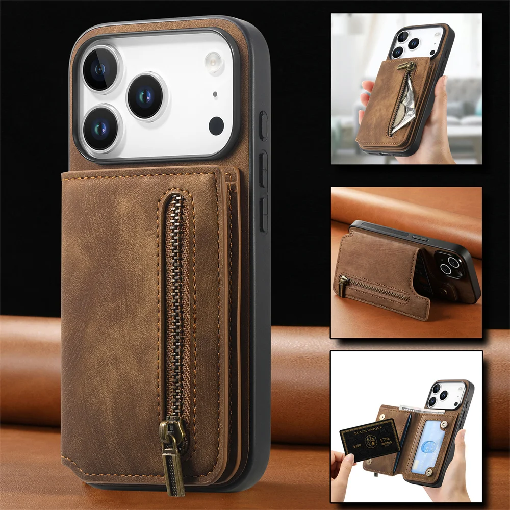 Flip RFID Blocking Card Phone Case - Premium Wallet Design & Secure Card Storage