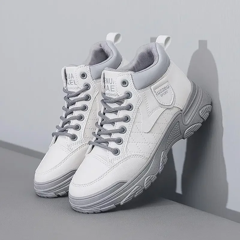 

Женские кроссовки на платформе, Белые Повседневные кроссовки на толстой подошве, обувь для влюбленных, новинка 2023