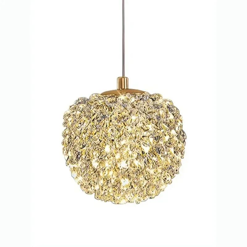 

Warm Romantic Light and Luxurious Bedside Lamp Modern Style High-grade Crystal Chandelier Long-line Bedroom Corridor Lamp