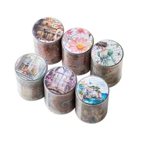 2m Roll PET Tape Time River Series French Romantic Handnet Decoration Material Recycling Sticker 6 Styles 1