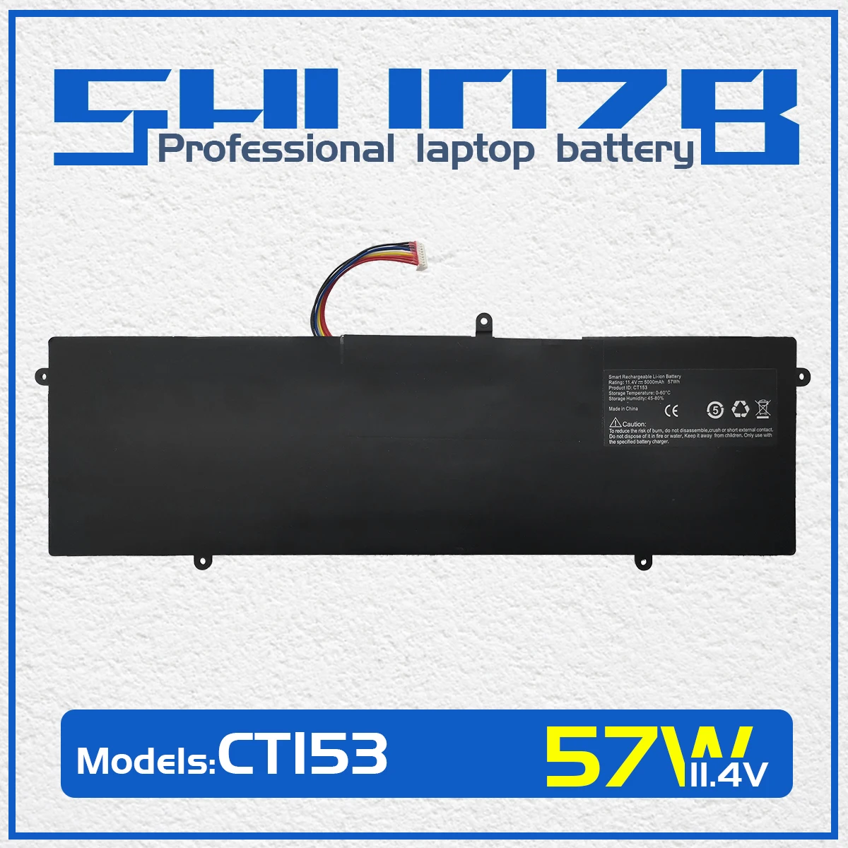 Аккумулятор SHUOZB CT153 для ноутбука Byone 53B BU53 CU53 Feedme F5 F6 F7 F8 F9 Pro, планшетного ПК, 11,4 в, 5000 Вт/ч, Новые бесплатные инструменты Аккумулятор SHUOZB CT153 для ноутбука Byone 53B BU53 CU53 Feedme F5 F6 F7 F8 F9 Pro, планшетного ПК, 11,4 в, 5000 Вт/ч, Новые бесплатные инструменты