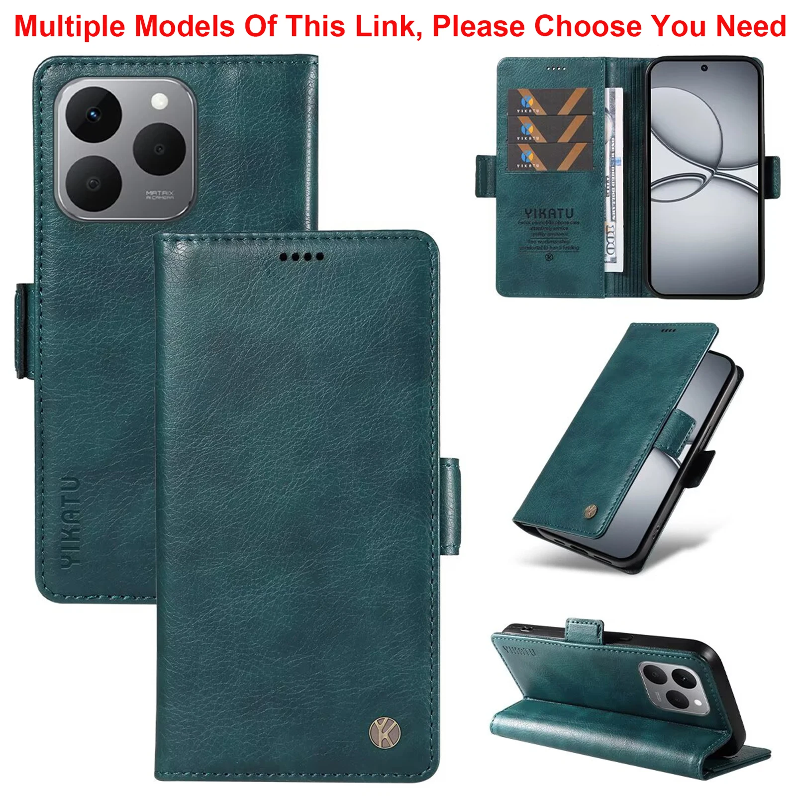 Stylish Leather Wallet Phone Case - Fashion Edition