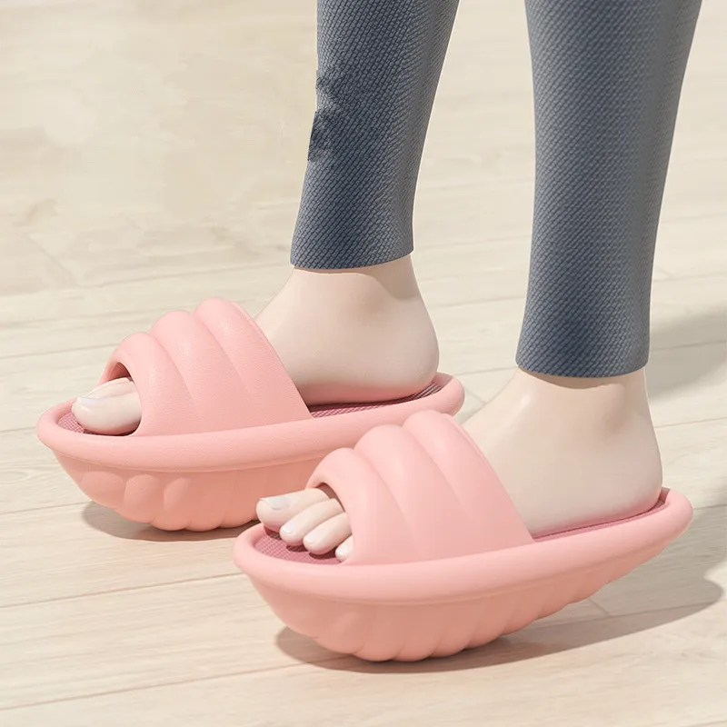 Women Weight Loss Massage Slippers Women's Slide Sandals Eva Material Thick-Soled Postpartum Massage Slim Legs Shake Shoes