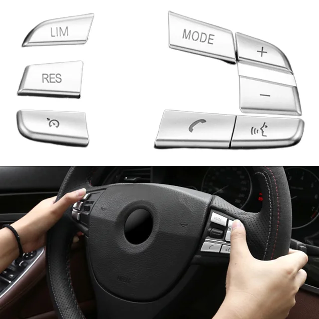 [알리익스프레스] BMW에 활력을 불어넣는 크롬 스티어링 휠 버튼 커버 트림