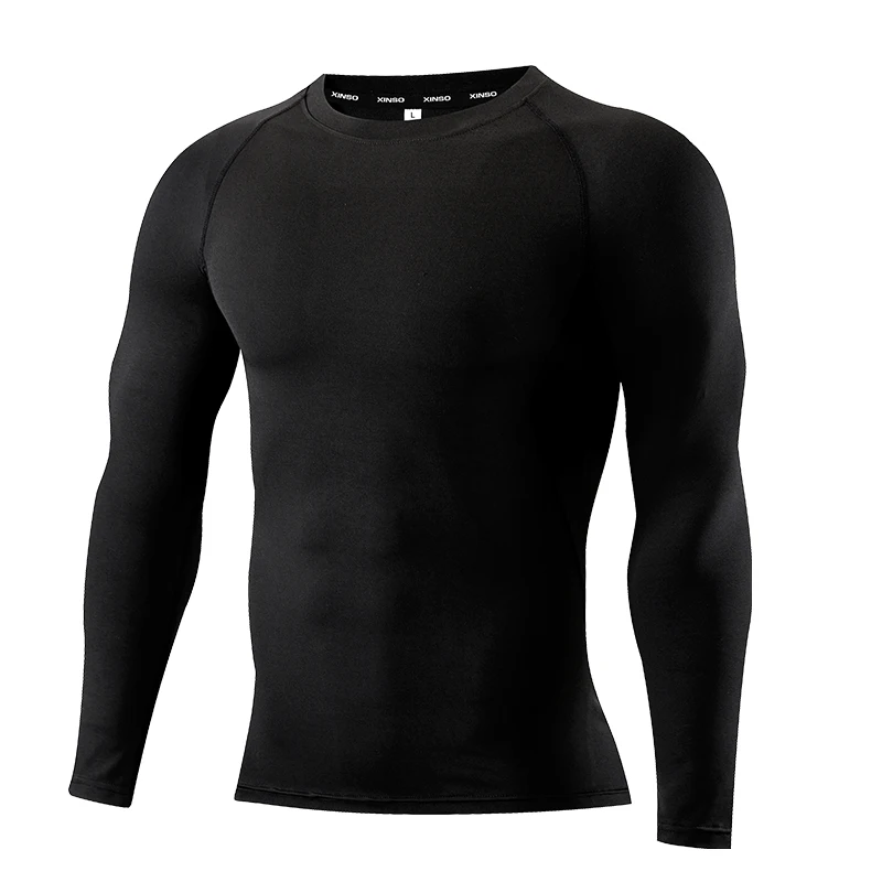 Men's Running Shirt Bodybuilding Sport TShirt Quick Dry Long Sleeve