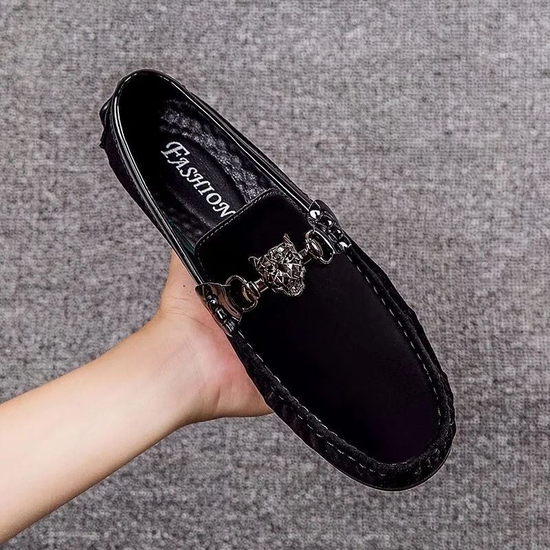 designer loafers shoes man luxury black red casual business man slip on shoes office suede loafers herren mocasines mujer - Image 6