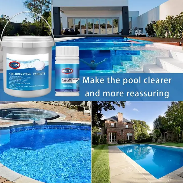 300 G Úszómedence Pezsgő Tabletták Multifunkcionális Medencetisztító Foltok Hatékony Eltávolítása Tabletta - Image 4