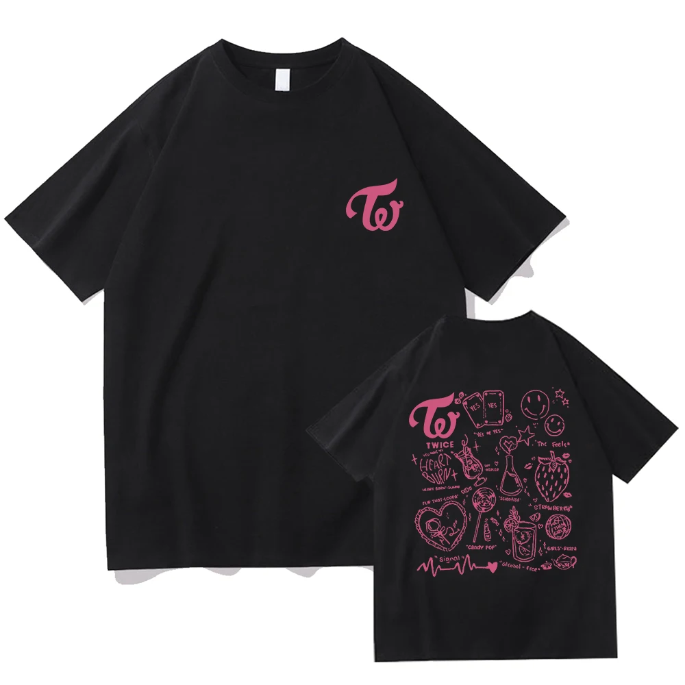 ツウィ　TWICE ポップアップ Tシャツ Lサイズ ② 2023 Korean Twice Kpop Album T Shirt Women Print Tshirt