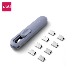 Deli 1 Set Fasteners with 8 Clips Fix File 3 Colors Storage Office School Stationery NS085