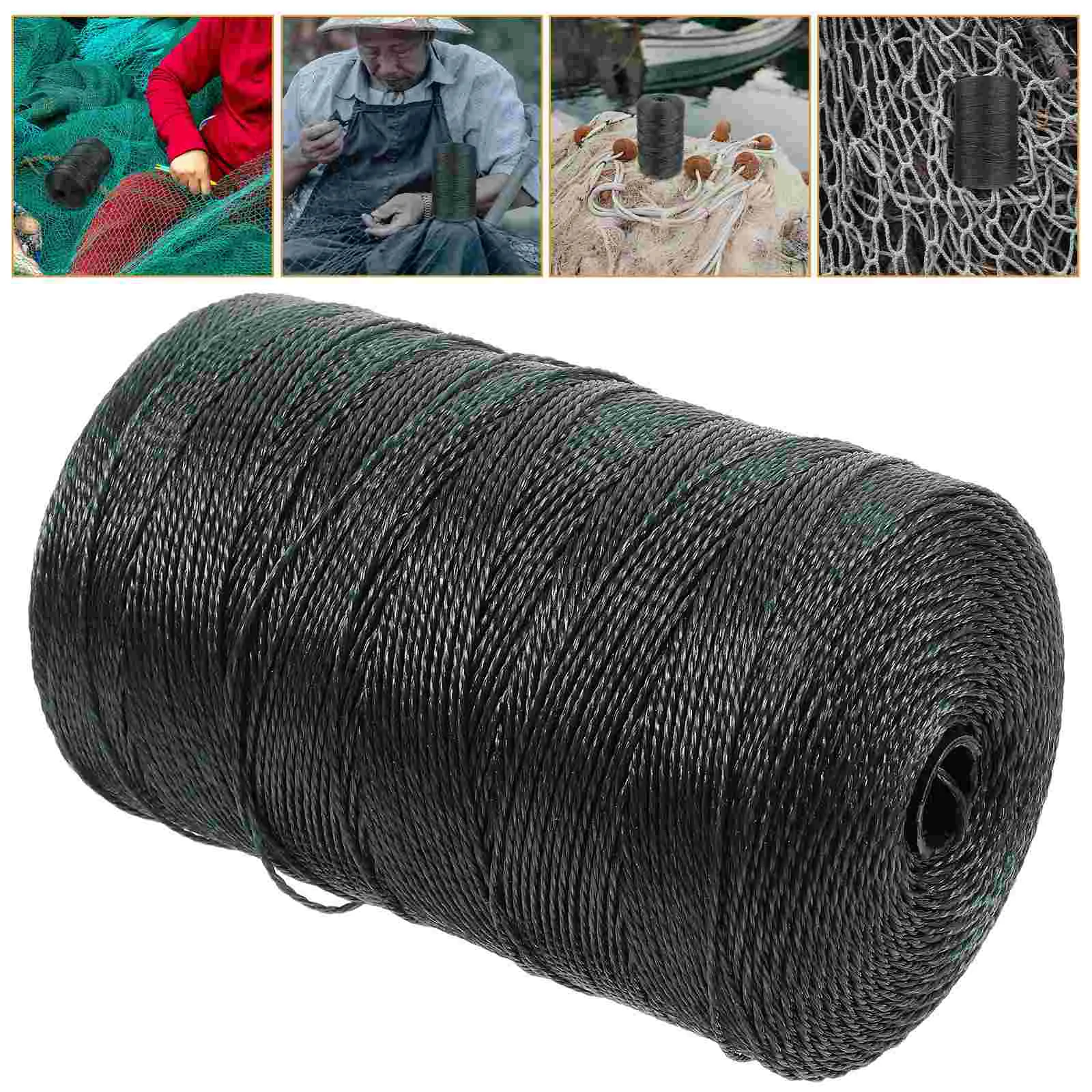 

to Weave Fishing Net Repair Line Travel Jute Rope Braided Strap Nylon Multipurpose Twine