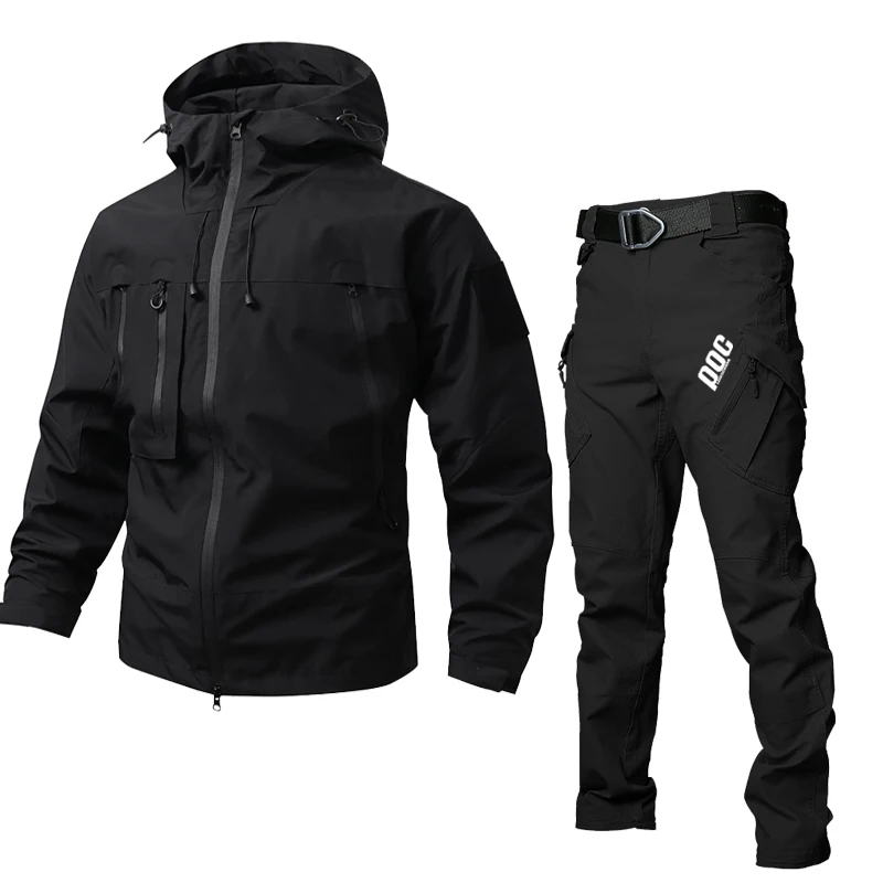 Lairschdan Poc Spring and Autumn Men and Women Popular Outdoor Road Cycling Motocross Hoodie Casual Two Piece Jacket Set