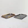 Leather Storage Disc Metal Decorative Tray Entrance Bedroom Decoration Home Living Room Organizer Desktop Storage Tray Ornaments 3