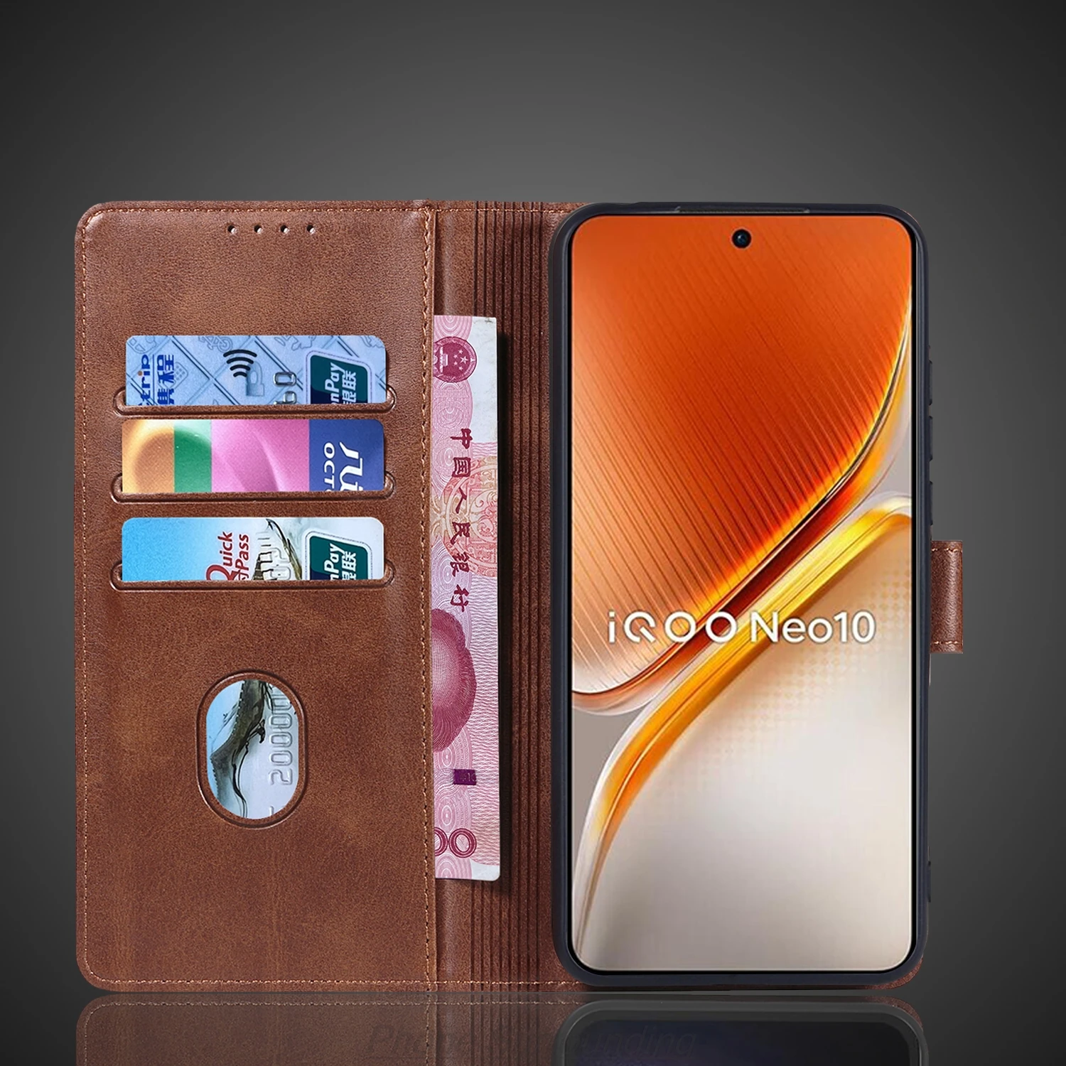 Premium PU Leather Wallet Flip Case - Elegant Protective Cover and Holster