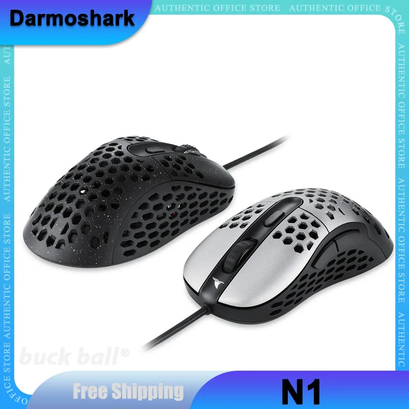 

Darmoshark N1 Mouse Gamer 8 Buttons Wired Mouse Sensor 6400DPI Adjustable 6200FPS Computer Gaming Mouse For Laptop Mac/Win/Vista