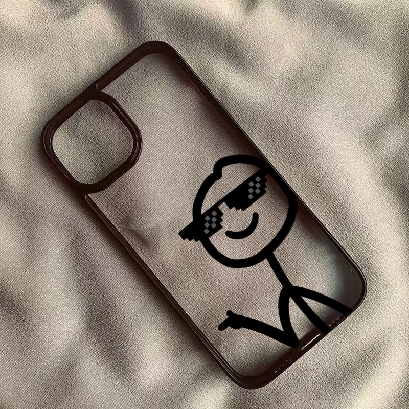 Adorable Cartoon Matchman Clear Phone Case